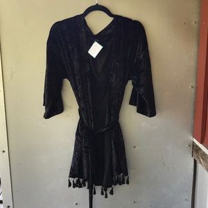 Black Velvet Kimono